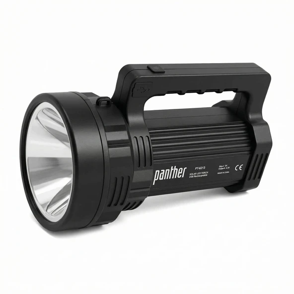 PANTHER PT-6213 USB ŞARJLI SOLAR EL FENERİ ürün görseli 1