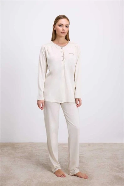 Uzun Kollu T-Shirt ve Pantolon Pijama Takım ürün görseli 1