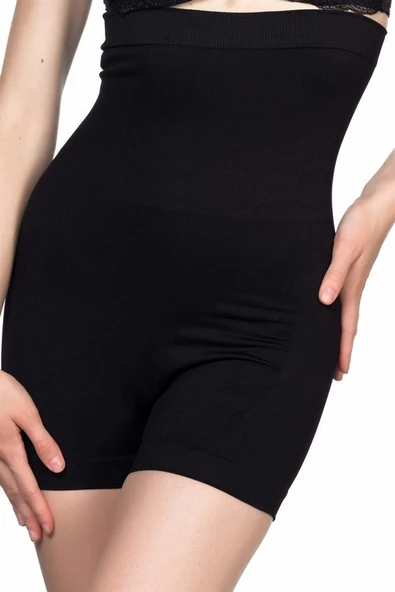 Siyah MI Emay 2047 Yüksek Bel Boxer Korse ürün görseli 1