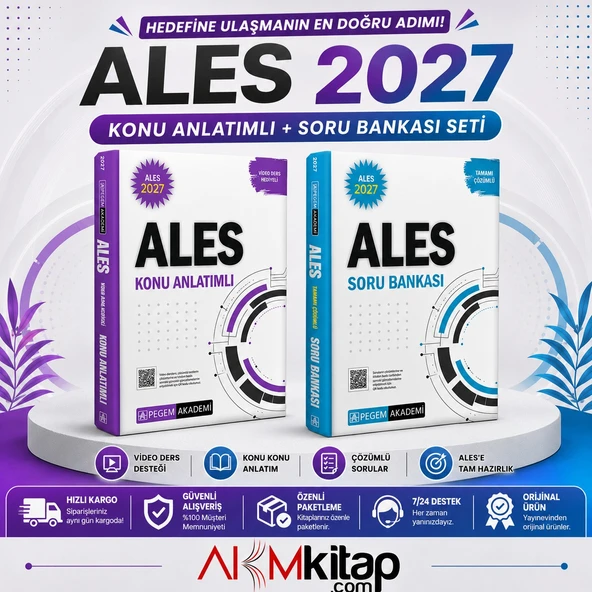 Pegem Yayınları 2027 ALES Konu ve Soru Seti 2 Kitap ürün görseli 1