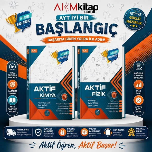 Aktif Öğrenme AYT Fizik ve Kimya 0 dan Başlayanlara Seti 2 Kitap ürün görseli 1