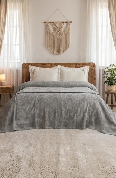 Şaheser Home Collection Yatak Örtüsü Çift Kişilik Anita Yeşil ürün görseli 1