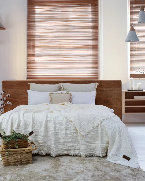 Şaheser Home Collection Müslin Yatak Örtüsü Çift Kişilik Oscar ürün görseli 1