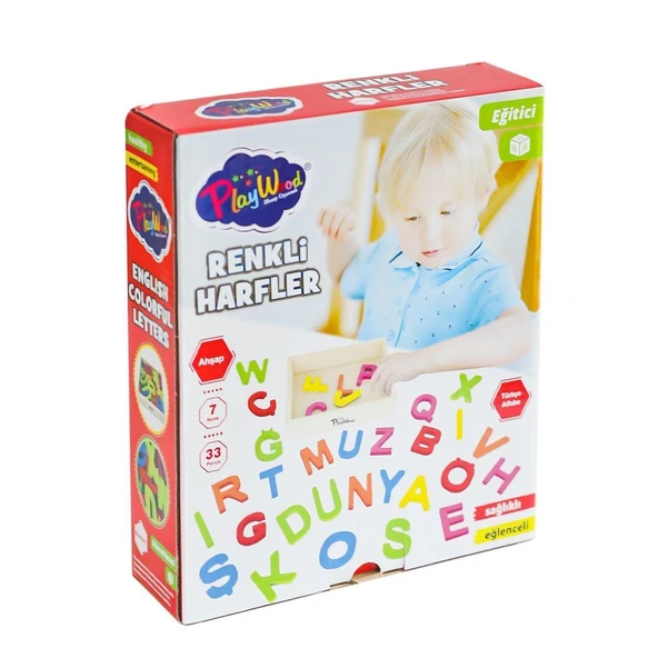 ONY-402 Ahşap Renkli Harfler 33 Parça -Onyıl Oyuncak ürün görseli 1