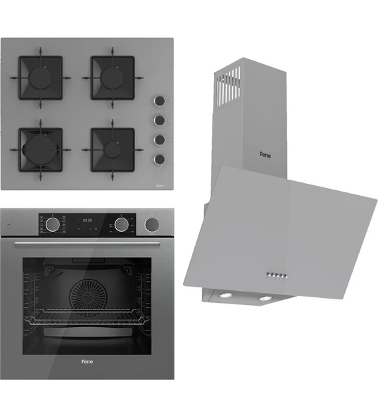 Steamart Ss Serisi Gri Set (SS208 + XE64CPR +D088 ) - Kare Emaye Izgara ürün görseli 1