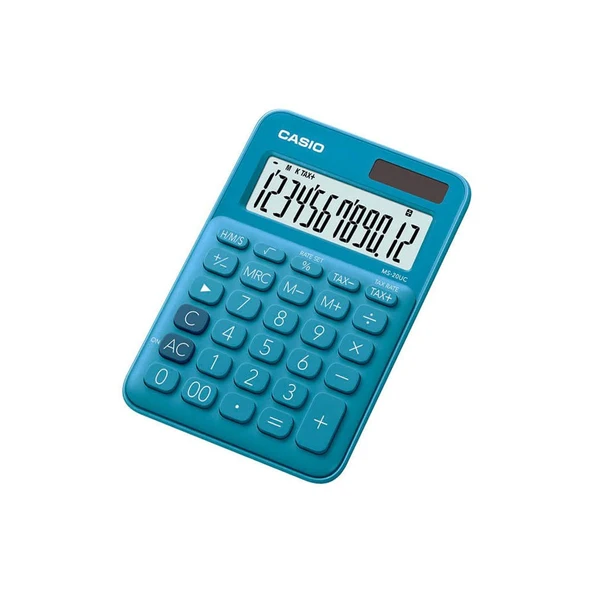 Casio Hesap Makinesi Masa Üstü 12 Hane Mavi Ms-20Uc-Bu ürün görseli 1