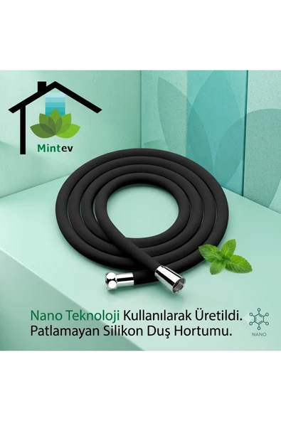 Silikon Patlamaz Yırtılmaz Ezilmez Nano Duş Hortumu 150 cm Banyo Duş Hortumu ürün görseli 1