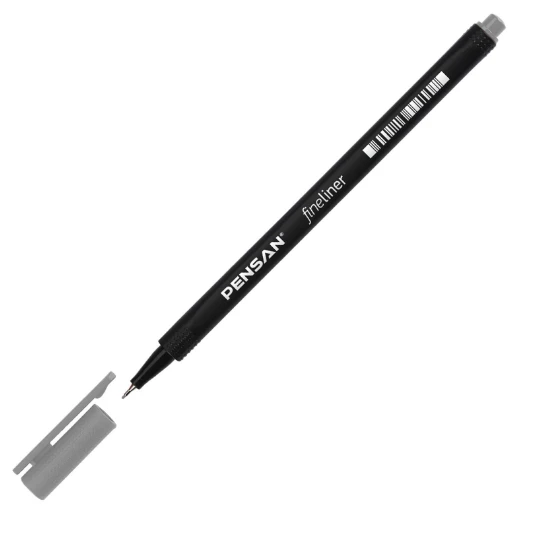 Pensan Fineliner 0,4 Mm Keçe Uç Kalem Gri 6500 (10 Lu Paket) ürün görseli 1
