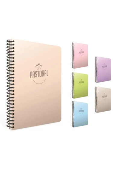 Gıpta Pastoral Spiralli Pp Kapak Defter 17x24Cm 72 Yaprak Kareli (12 Li Paket) 3252 ürün görseli 1