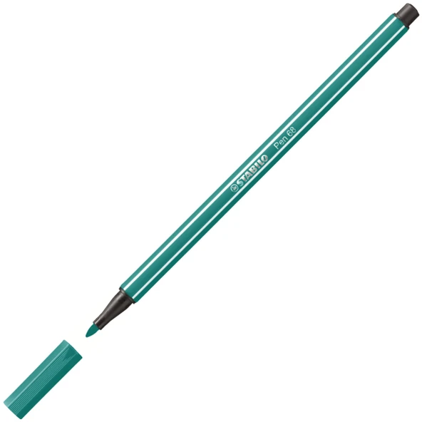 Stabilo Pen 68 Kalın Keçe Uçlu Boya Kalemi 1 Mm Turkuaz Yeşili 68/53 (10 Lu Paket) ürün görseli 1