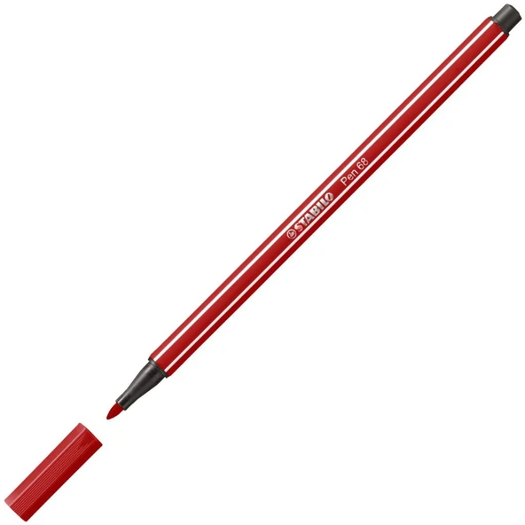 Stabilo 68/50 Keçe Uçlu Boya Kalemi 1 Mm Koyu Kırmızı (10 Lu Kutu) ürün görseli 1