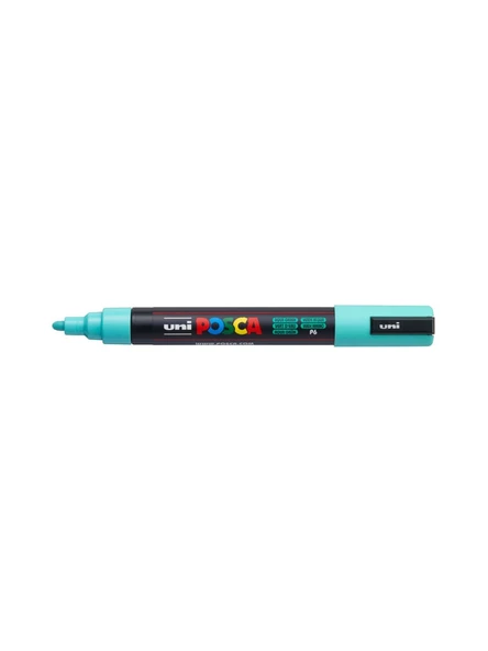 Uni-Ball Posca 1.8-2.5 Su Bazlı Boyama Markör Kalem Poster Markörü Su Yeşili Pc-5M (6 Lı Paket) ürün görseli 1