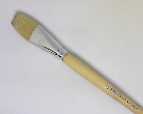 Pebeo Düz Fırça Uzun Bristle Kıl Sert Kıllı Akrilik-Yağlı Boya 258F 22 (12 Li Paket) ürün görseli 1