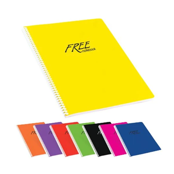 Keskin Color A4 Free Pp Kapak Spiralli Defter 120 Yaprak Kareli 320452-99 (6 Lı Paket) ürün görseli 1
