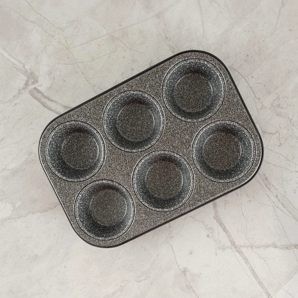 Doğal Granit Muffin Kalıbı 6 lı - Resim 3
