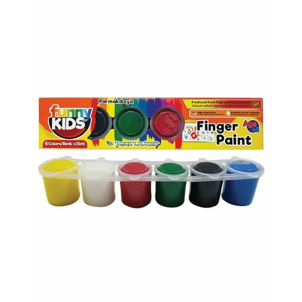 Rich Funny Kids 25 Ml Parmak Boyası 6 Lı Set ürün görseli 1