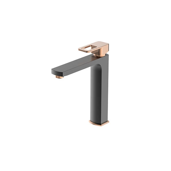 BİEN LAVABO BAT.ORTA BOY SALVO PLUS SİYAH ROSE GOLD ürün görseli 1