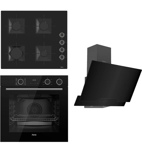 Steamart Ss Serisi Siyah Set (SS205 + XE64CS +D063 ) - Kare Emaye Izgara ürün görseli 1