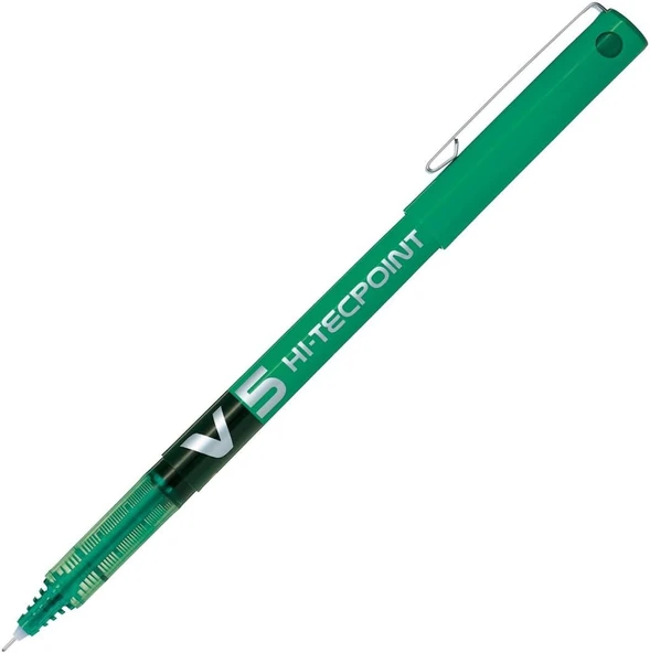 Pilot Roller Kalem V-5 Hi-Tecpoint İğne Uç 0.5 Mm Yeşil BX-V5-G (12 Li Paket) ürün görseli 1