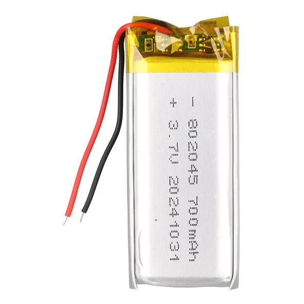 Powermaster 802045 3.7V 700Mah Lityum Polimer (Li-Po) Batarya Ciklet Pil ürün görseli 1