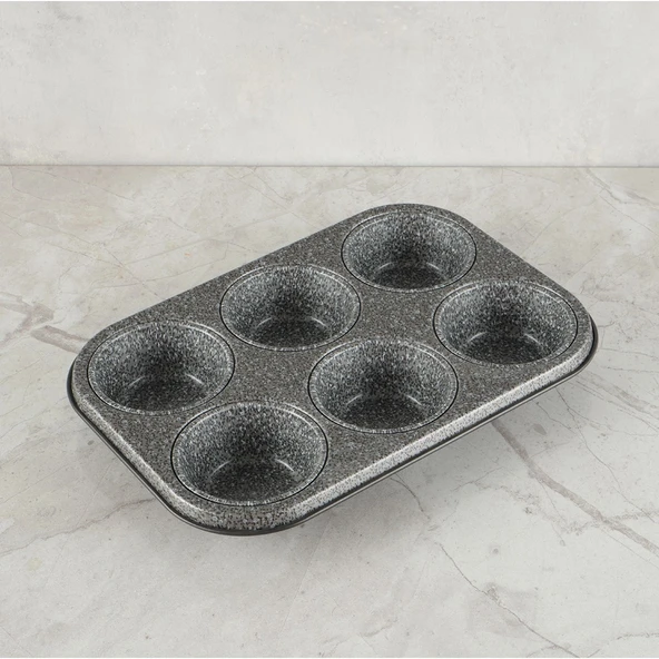 Doğal Granit Muffin Kalıbı 6 lı - Resim 2