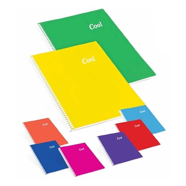 Keskin Color A4 60 Yaprak Çizgili Plastik Kapak Spiralli Cool Defter 321601-99 (12 Li Paket) ürün görseli 1
