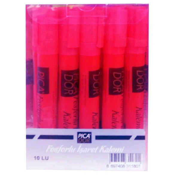 Picador Fosforlu Kalem Pembe 421 10 Lu (1 Paket 10 Adet) ürün görseli 1