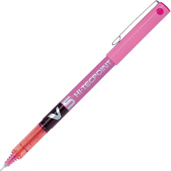 Pilot Roller Kalem V-5 Hi-Tecpoint İğne Uç 0.5 Mm Pembe BX-V5-P (12 Li Paket) ürün görseli 1