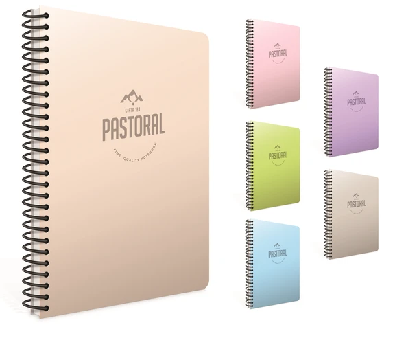 Gıpta Pastoral Spiralli Pp Kapak Defter 17X24Cm 96 Yaprak Kareli 3254 (12 Li Paket) ürün görseli 1