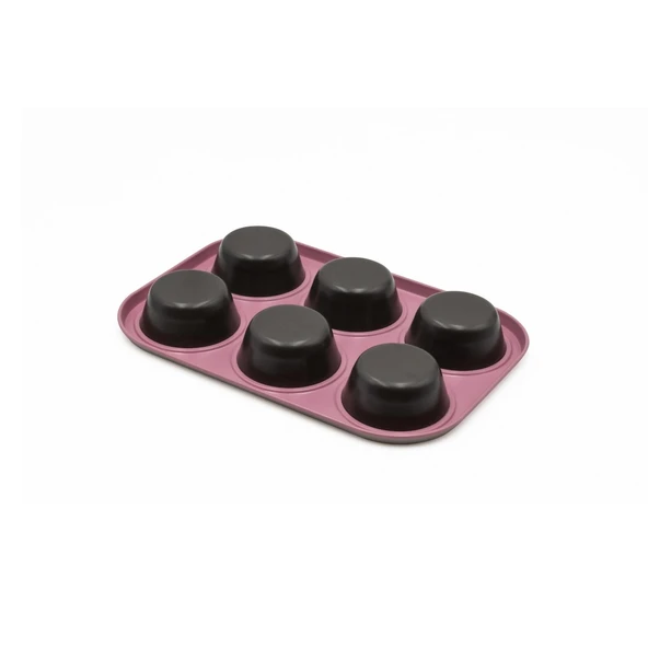 Koyu Pembe Muffin Kalıbı 6 lı - Resim 2