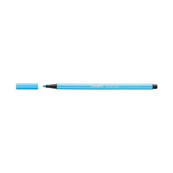 Stabilo 68/031 Keçe Uçlu Boya Kalemi 1 Mm Kalın Uçlu Fosforlu Mavi (10 Lu Kutu) ürün görseli 1