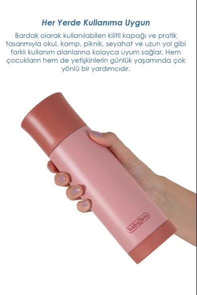 Babyjem Bebek Mama Çelik Termos 400ML - Resim 6