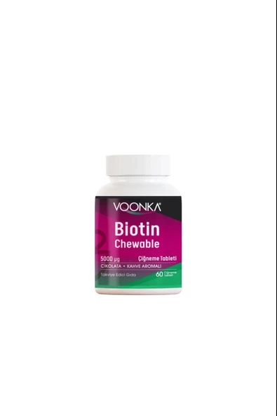 Voonka Biotin Chewable 60 Çiğneme Tableti ürün görseli 1
