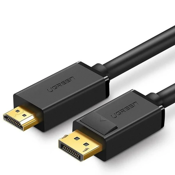 UGREEN 10204 DP101 3D 4K Görüntü Desteği DisplayPort to HDMI 2.0 Kablosu Siyah 5metre ürün görseli 1