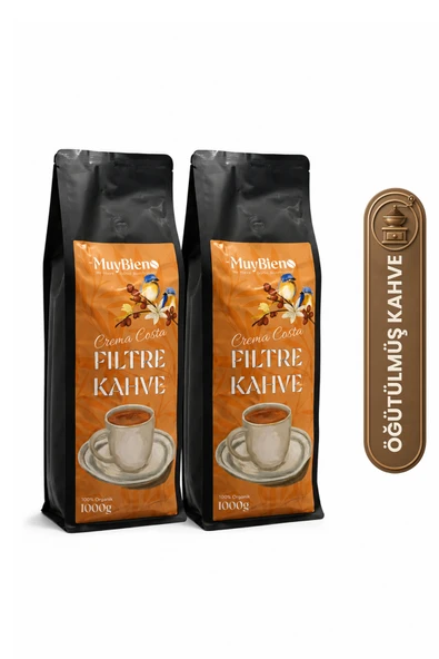 mb Muybieno Muybieno Crema Costa Filtre 2x1000 gr Çekirdek Kahve ürün görseli 1