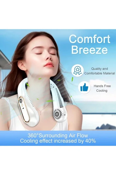 Boyun Fanı Neck Fan (MAVİ) - Resim 3