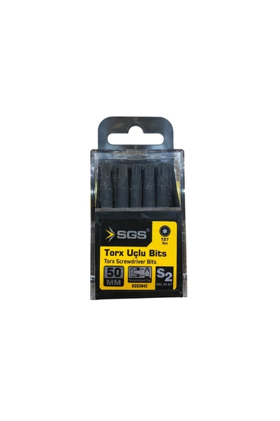 SGS3842 Torx Uçlu Bits Uç T27 50MM 10 Adet ürün görseli 1