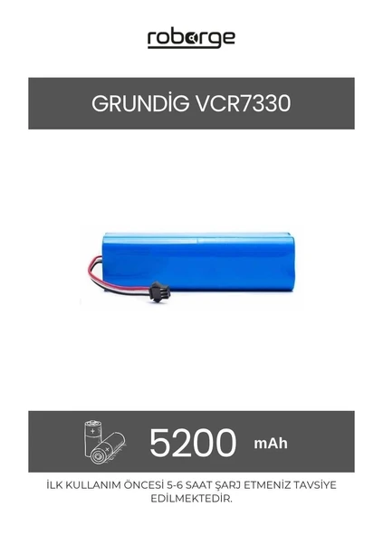 Grundig VCR7330 Robot Süpürge Uyumlu Batarya 5200 mAh - Muadil Ürün ürün görseli 1
