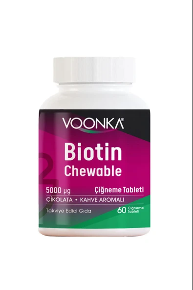 Voonka Biotin Chewable 60 Çiğneme Tableti ürün görseli 1