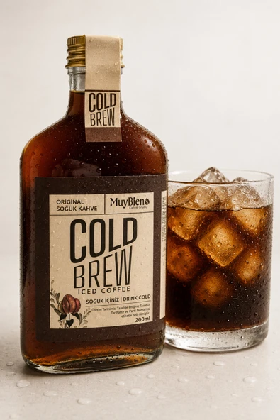Muybieno Cold Brew Soğuk Kahve 200 ml İçime Hazır Soğuk Demleme Kahve ürün görseli 1