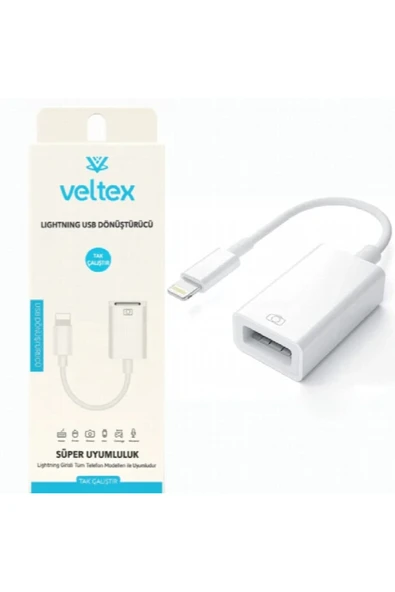 Usb den Lightning iPhone - iPad Flash Bellek Okuyucu Veltex VTX-508 ürün görseli 1