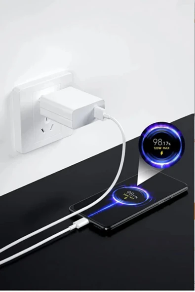 67W Turbo Saniye Göstergeli Hızlı Şarj Aleti + Type-C Kablo A+ ürün görseli 1