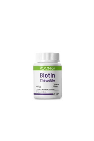 Voonka Biotin Chewable 60 Çiğneme Tableti - Resim 2