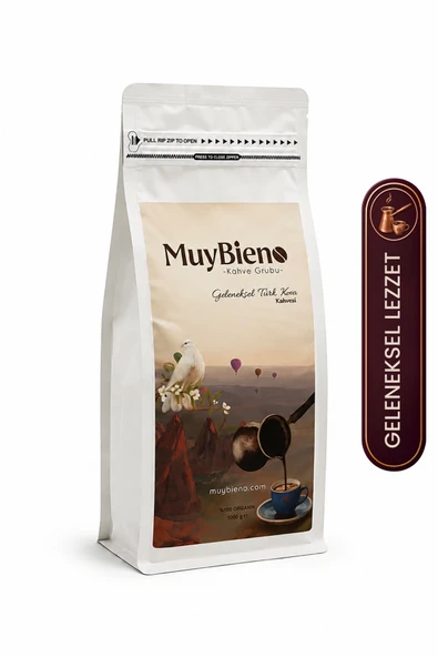 Muybieno Bol Köpüklü Kiloluk Türk Kahvesi %100 Arabica Yoğun Aromalı Geleneksel Türk Kahvesi 1000 g ürün görseli 1