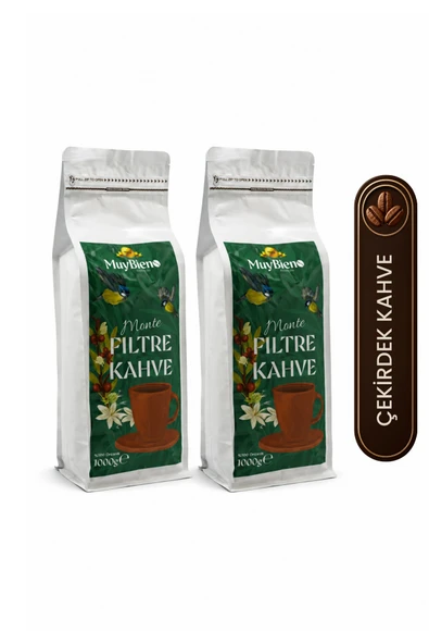 mb Muybieno Premium Monte Filtre Çekirdek Kahve Avantaj Paketi 2x1000 gr ürün görseli 1