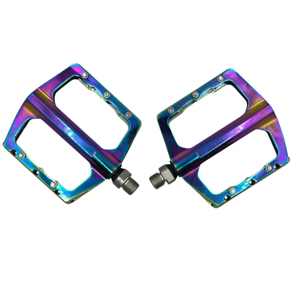 Asistan Drox PD 720R Rulmanlı Pedal Çivili Mtb Freeride Bmx Geniş Platform Bisiklet Pedalı Rainbow ürün görseli 1