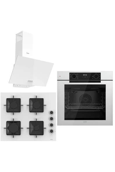 White FryArt 3 lü Ankastre Set ( QEP63CB - SS206 - D087 ) ürün görseli 1