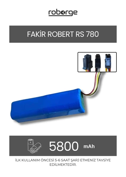 Fakir RS780 Robot Süpürge Uyumlu Batarya 5800 mAh - Muadil Ürün ürün görseli 1