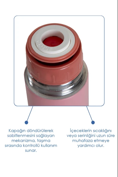 Babyjem Bebek Mama Çelik Termos 400ML - Resim 5