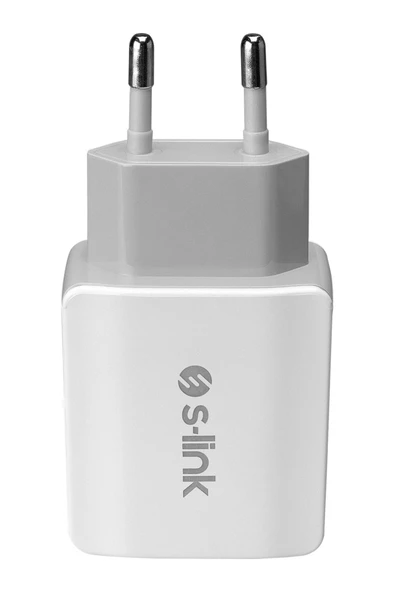 S-LINK 3.1A Turbo Mikro USB Hızlı Şarj Aleti Seti Qualcomm 3.0 Destekli Beyaz ürün görseli 1